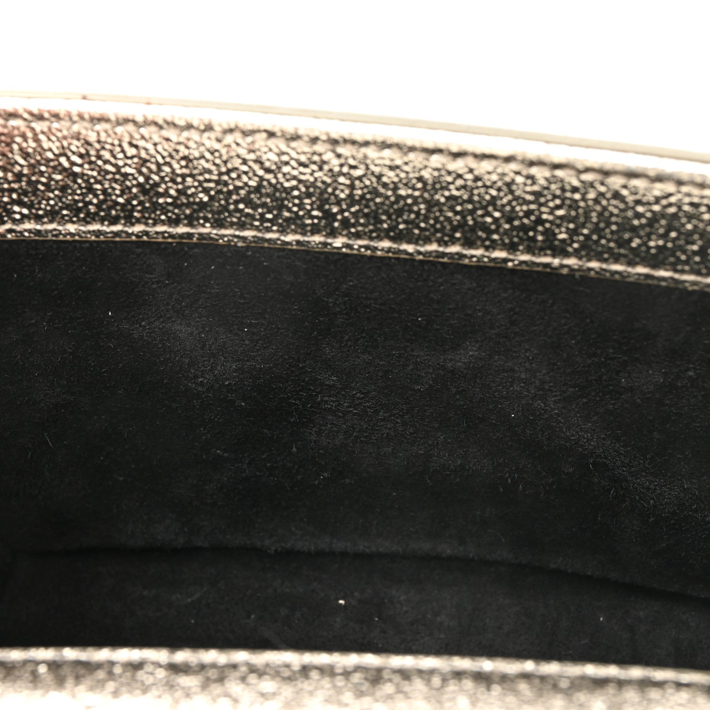 Metallic Calfskin Small Classic Monogram Kate Satchel Platine