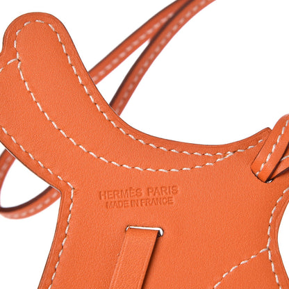 Hermes Swift Paddock Selle Horse Saddle Bag Charm Orange 3 of 4