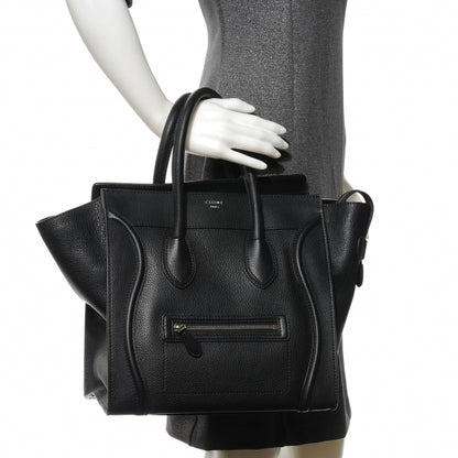 Celine Drummed Mini Luggage Black 2 of 8