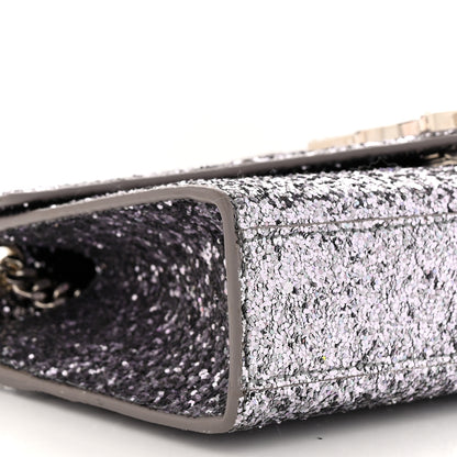 Saint Laurent Glitter Monogram Galactica Satchel Silver 8 of 10