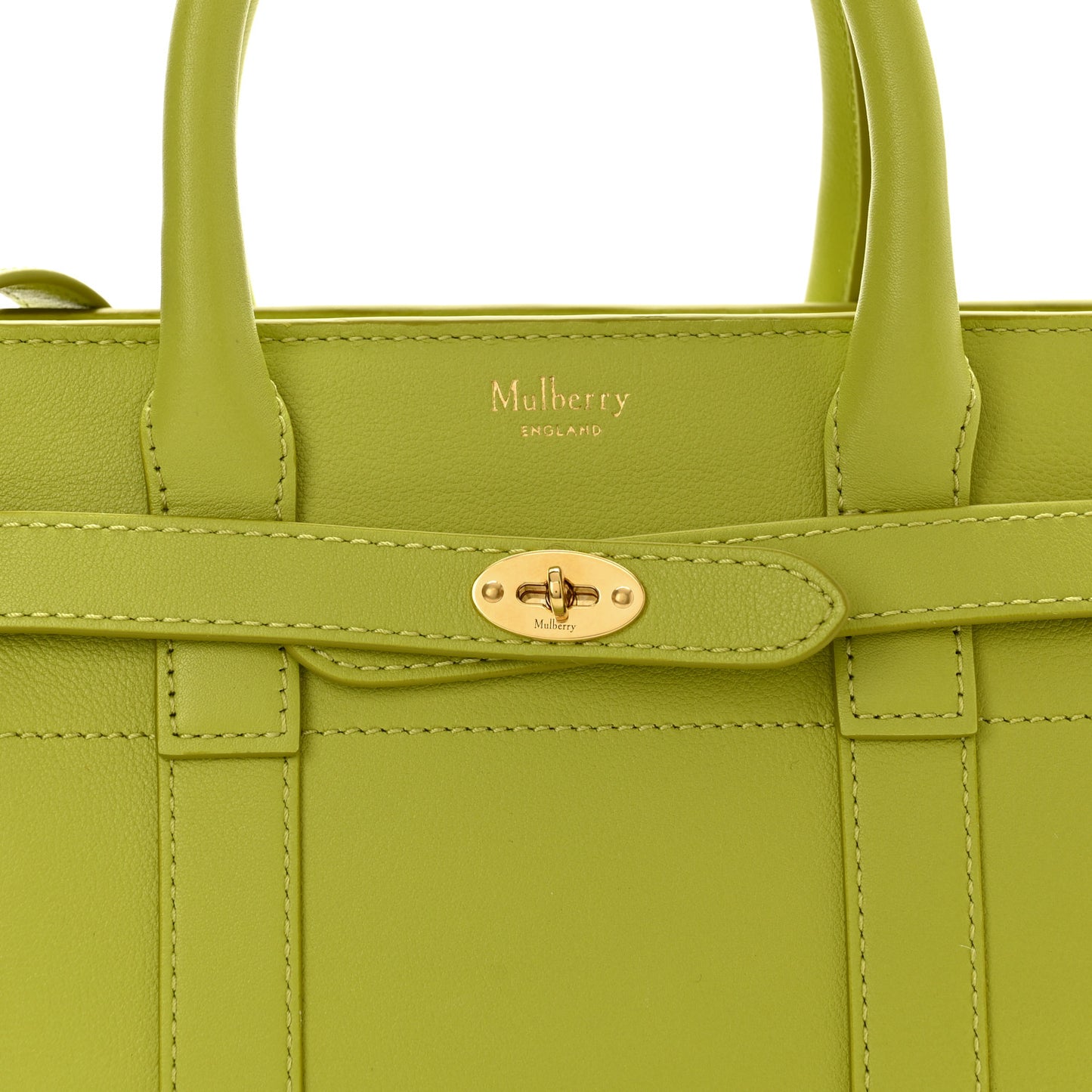 Small Classic Silky Calfskin Mini Zipped Bayswater Meadow Green
