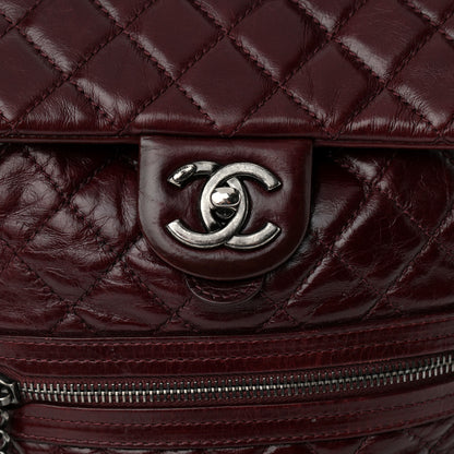 Chanel Glazed Calfskin Quilted Small Salzburg Backpack Burgundy 8 of 15