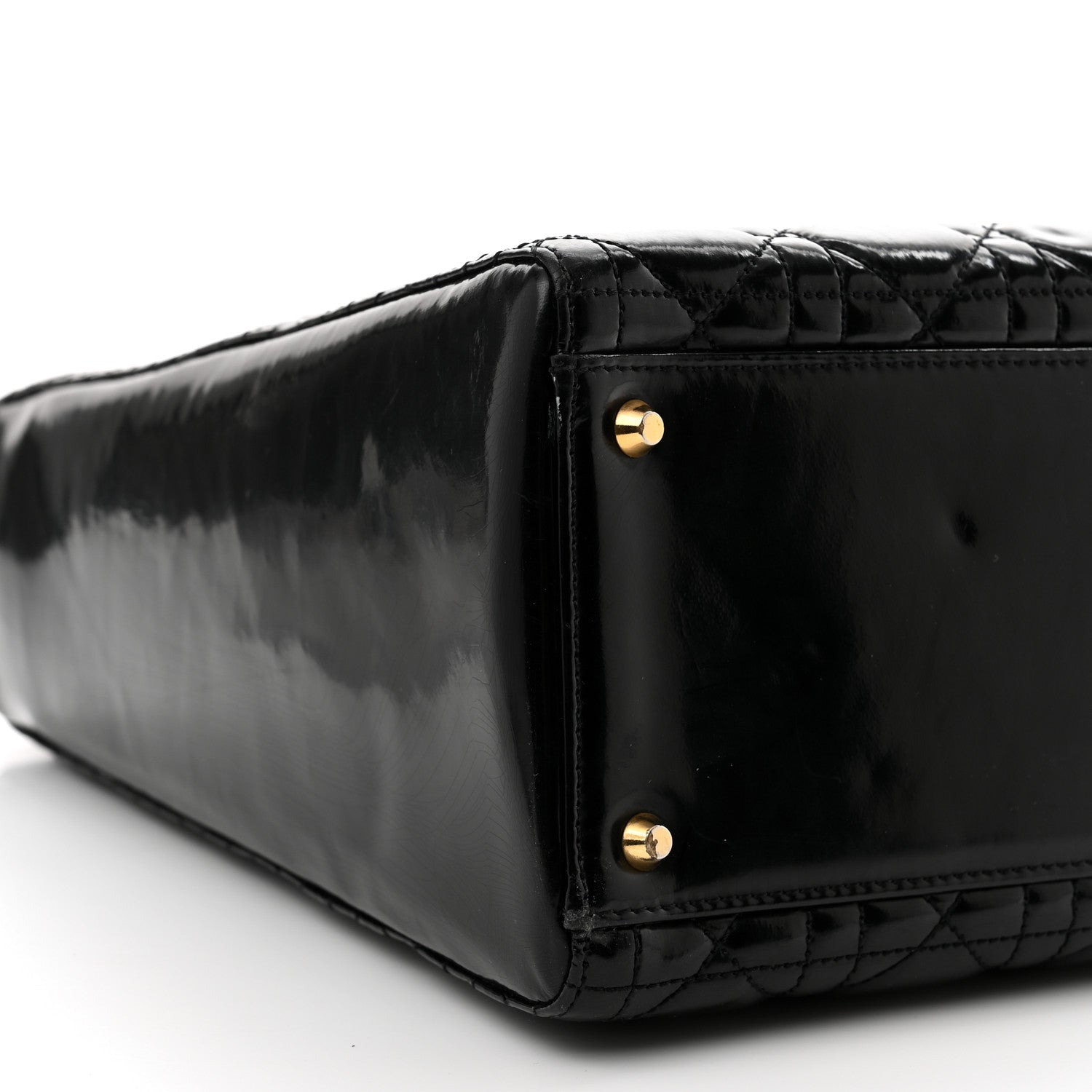 Christian Dior Patent Cannage Large Lady Dior Black 5 of 9