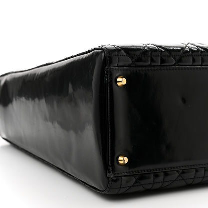 Christian Dior Patent Cannage Large Lady Dior Black 5 of 9