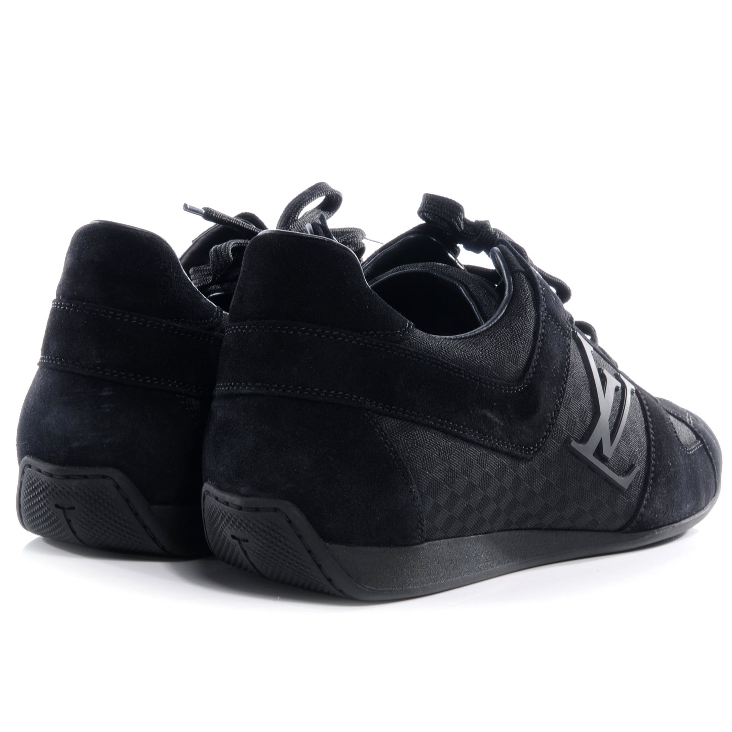 Suede Mini Damier Vibes Sneakers Black 6.5