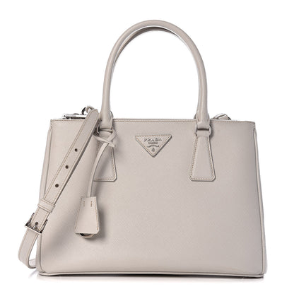 Prada Saffiano Lux Small Double Zip Tote Talco 1 of 10