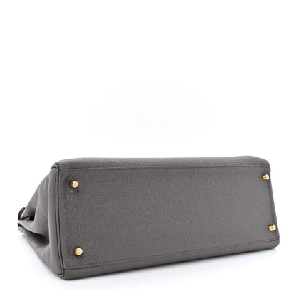 Hermes Togo Kelly Retourne 35 Etain 3 of 17