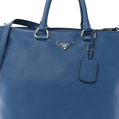 Prada Vitello Daino Shopping Tote Cobalto 6 of 8