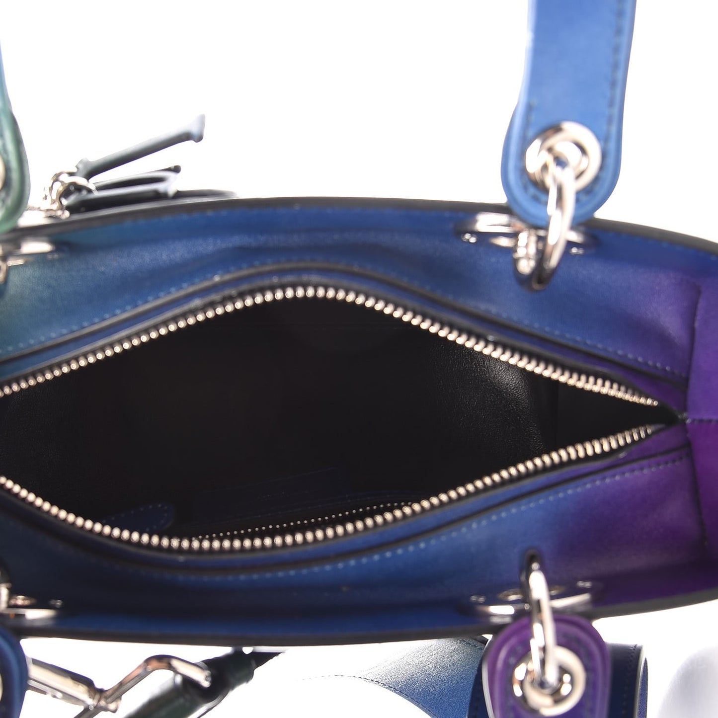 Box Calfskin Gradient Medium Lady Dior Purple Blue Green