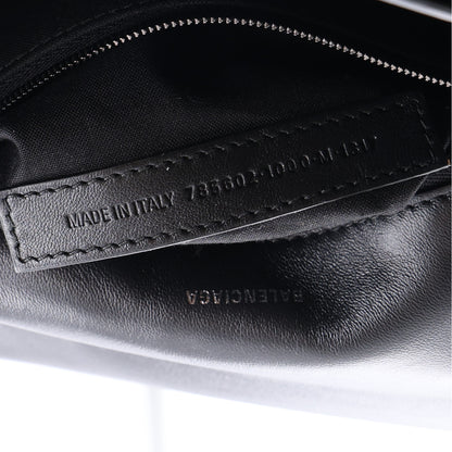 Balenciaga Crushed Calfskin Monochrome Medium Crush Chain Bag Black 7 of 10