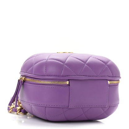 Chanel Lambskin Quilted Small CC Bubble Vanity Case Purple 3 of 10