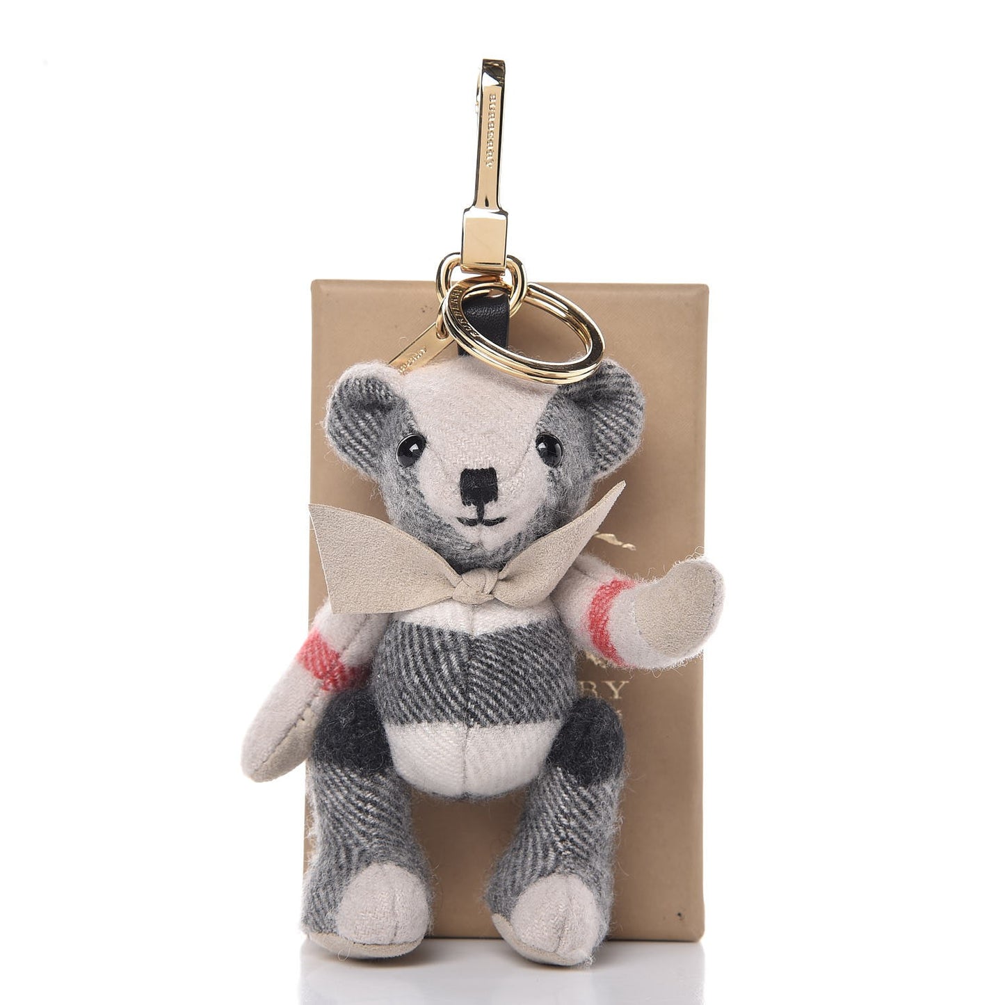 Cashmere House Check Thomas Bear Bag Charm Stone