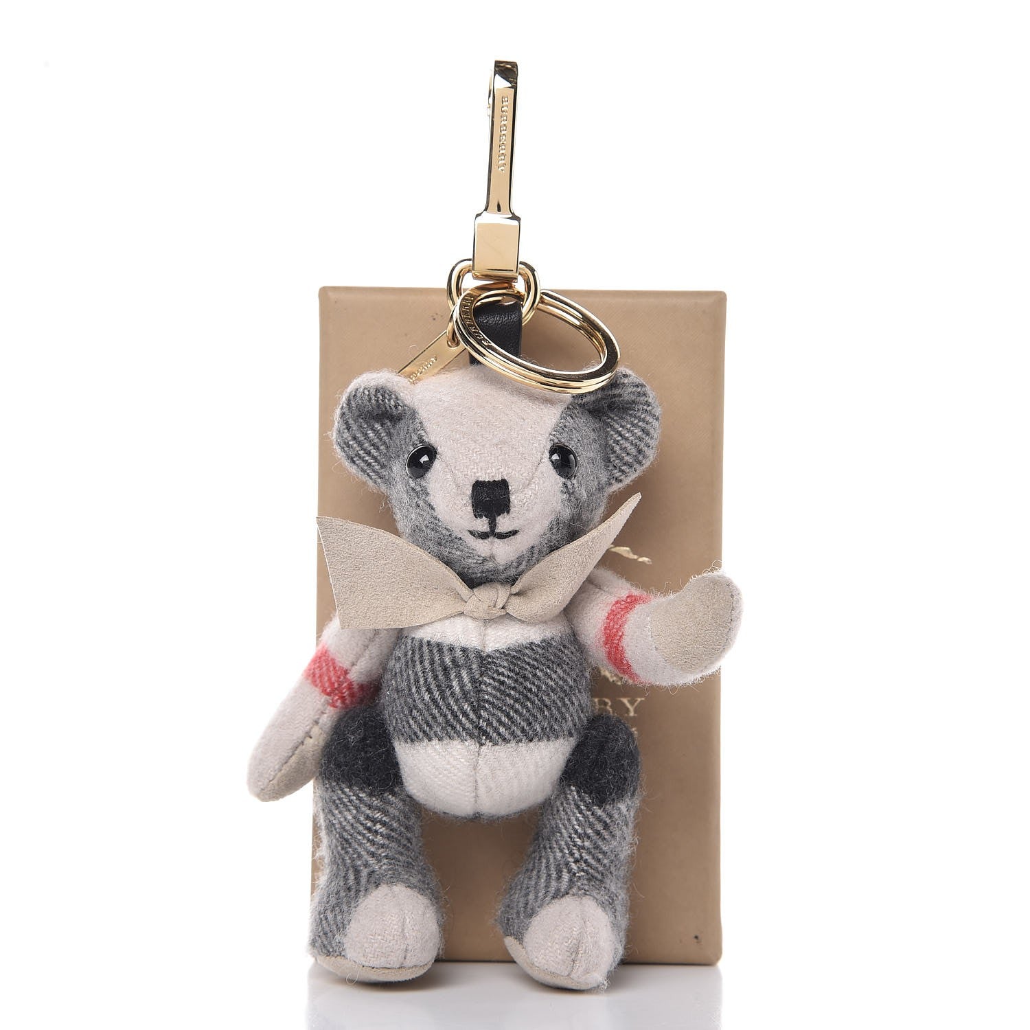 Burberry Cashmere House Check Thomas Bear Bag Charm Stone 3 of 3