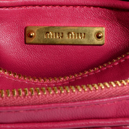 Miu Miu Nappa Matelasse Camera Bag Azalea 6 of 10