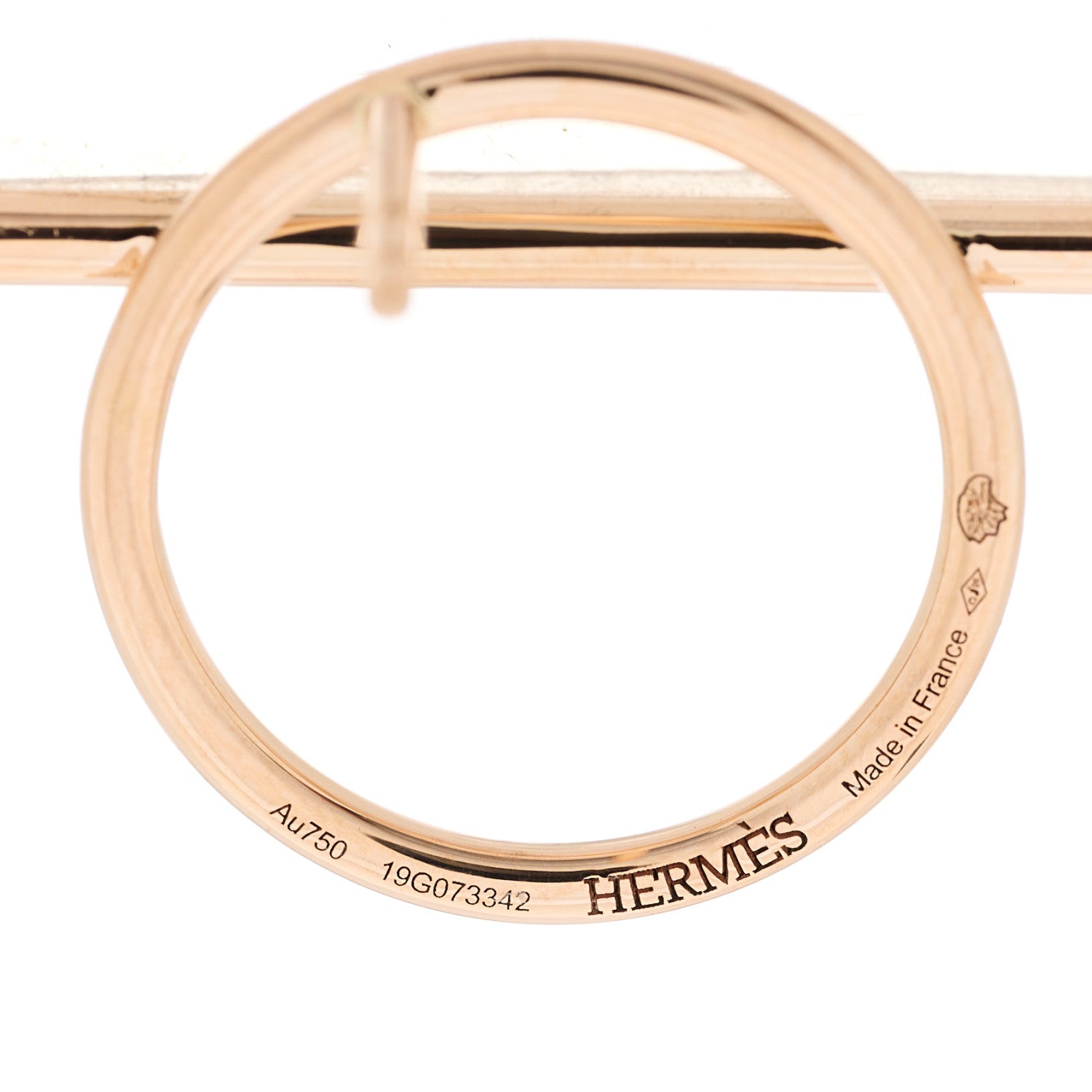 Hermes 18K Rose Gold MM Echappee Earrings 4 of 5