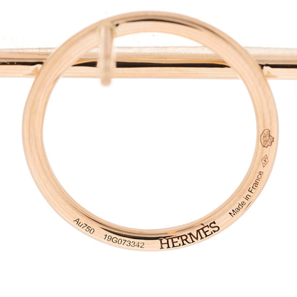 Hermes 18K Rose Gold MM Echappee Earrings 4 of 5