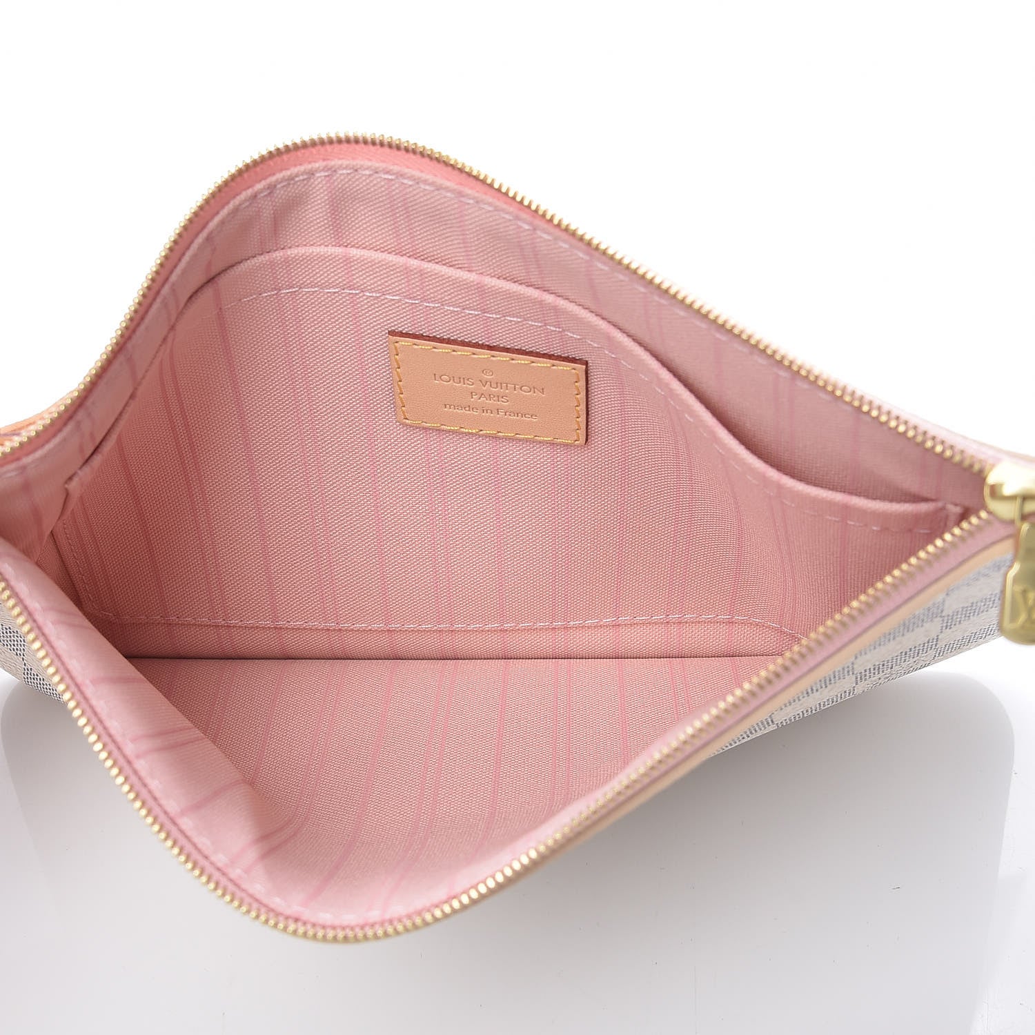 Louis Vuitton Damier Azur Neverfull MM GM Pochette Rose Ballerine 5 of 7