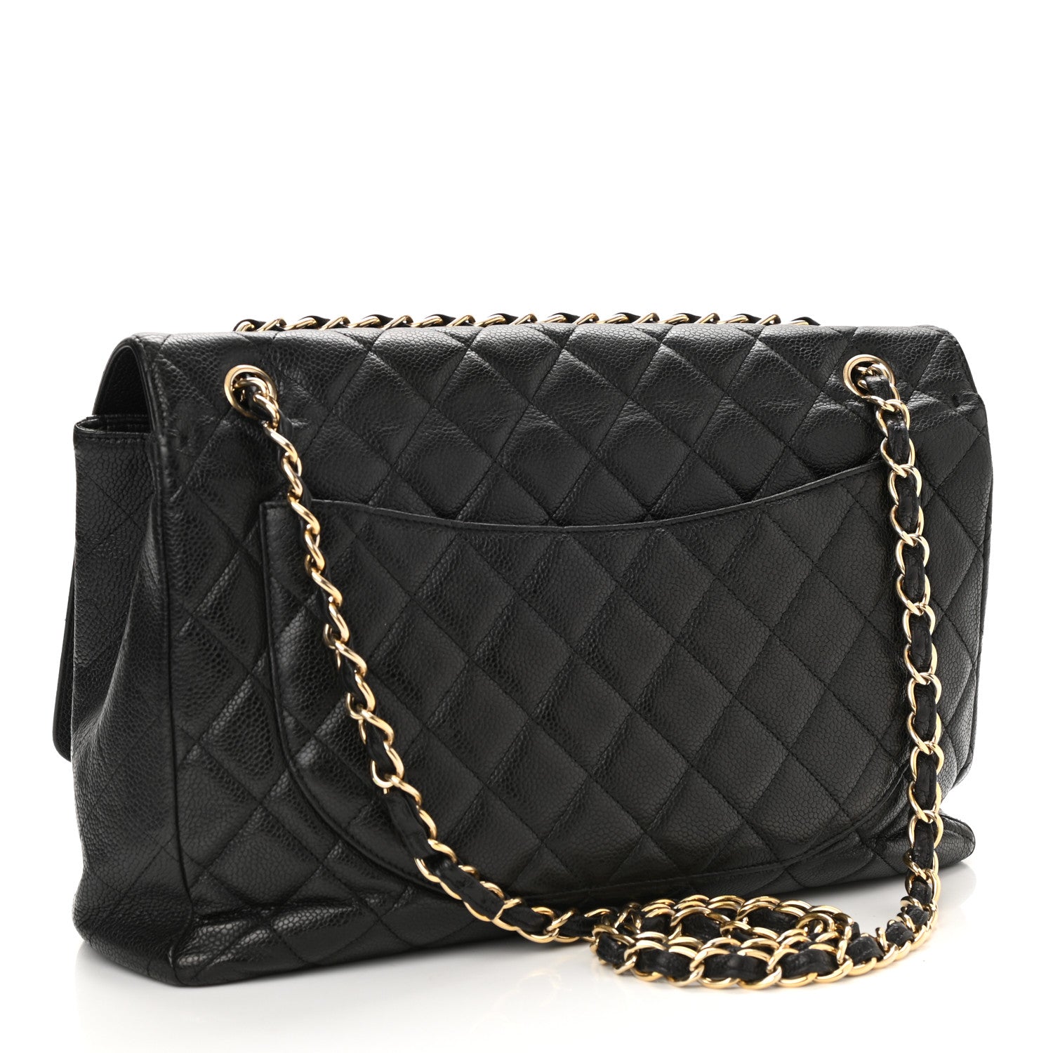 Chanel Caviar Quilted Maxi Single Flap Black 3 of 13