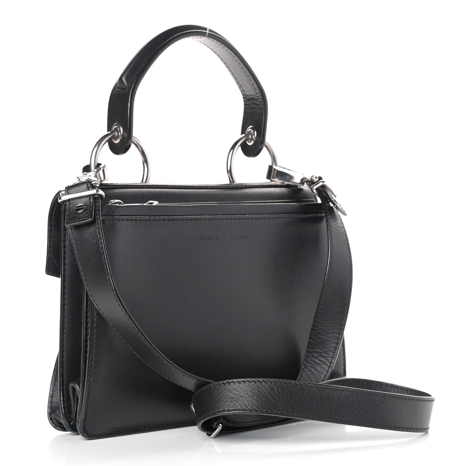 Proenza Schouler Calfskin Small Hava Top Handle Bag Black 3 of 8