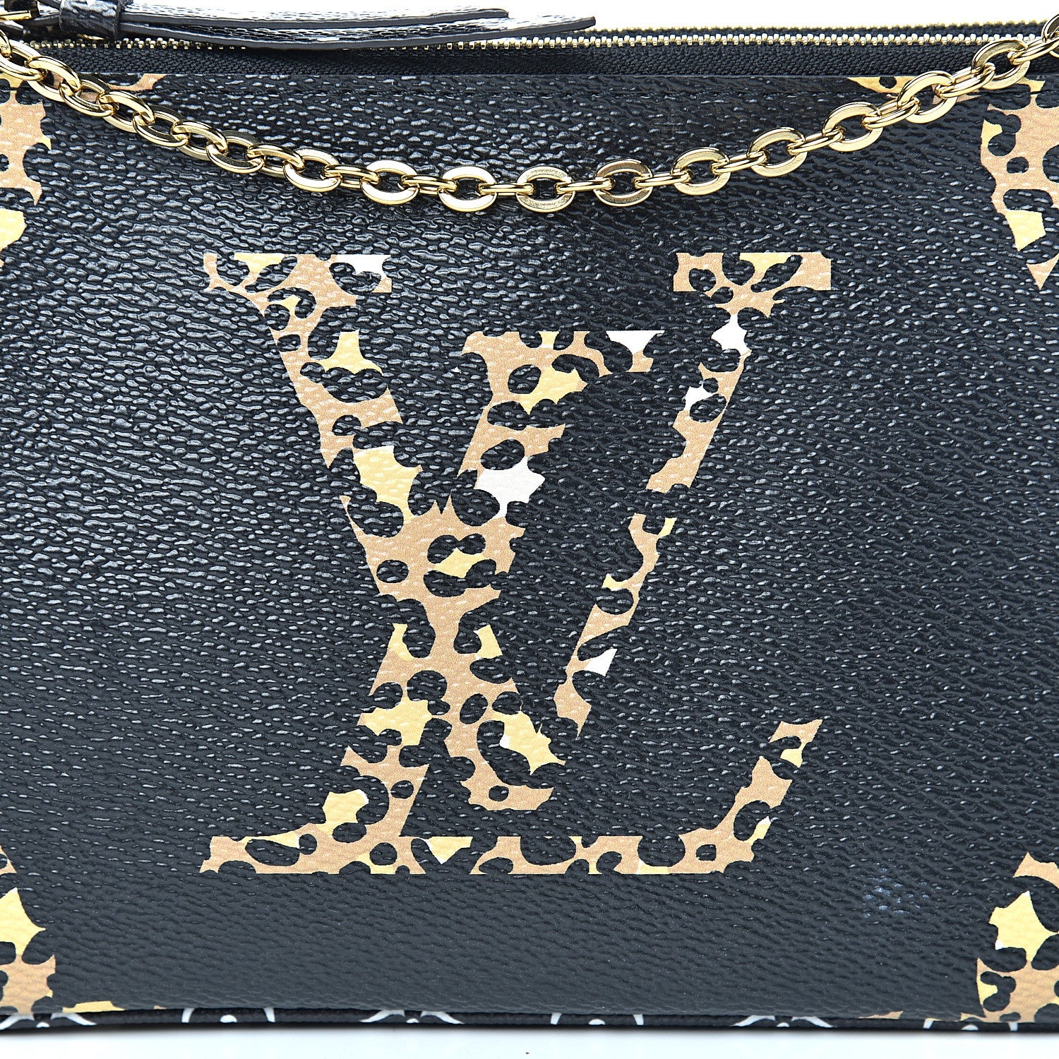 Louis Vuitton Monogram Giant Jungle Pochette Double Zip Black 9 of 12