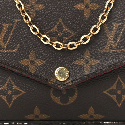 Louis Vuitton Monogram Pochette Felicie Chain Wallet Fuchsia 13 of 15