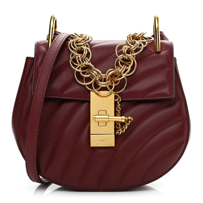Chloe Calfskin Quilted Mini Drew Bijou Shoulder Bag Plum Purple 1 of 10