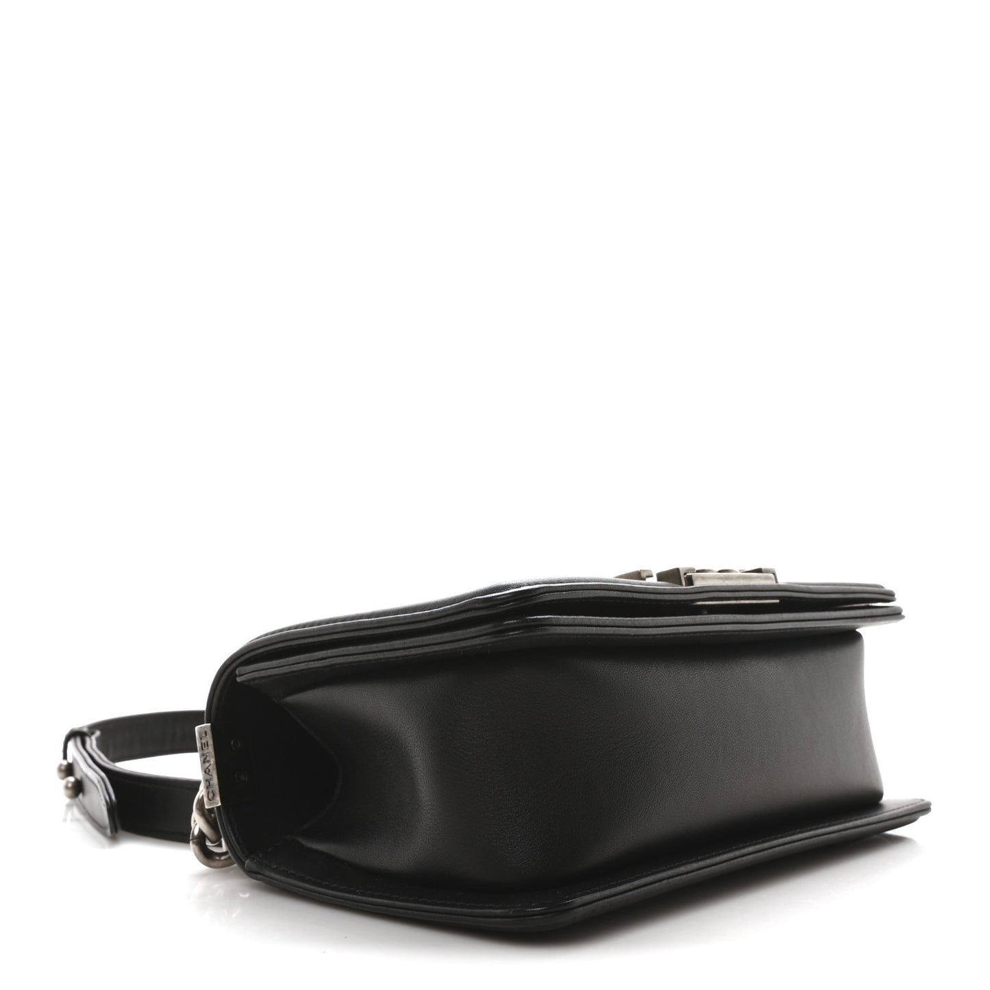 Lambskin Quilted Small Boy Flap Black