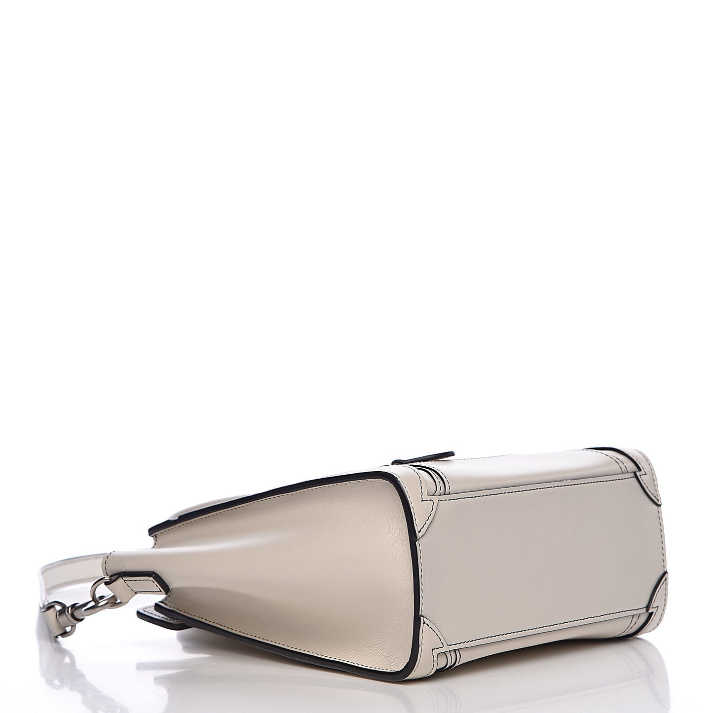 Satin Calfskin Nano Debossed Luggage White