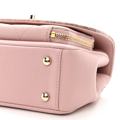 Chanel Snakeskin Caviar Quilted Small Business Affinity Flap Light Pink 10 of 11