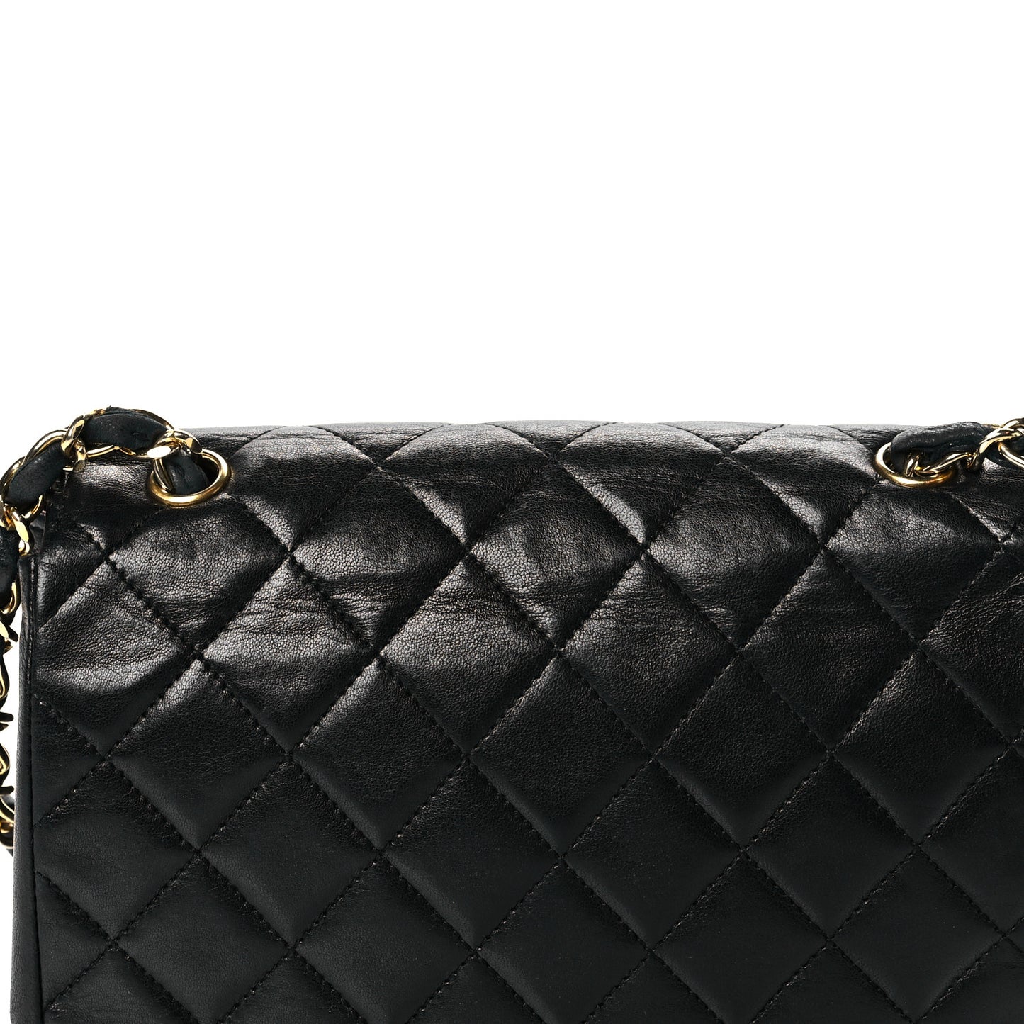 Lambskin Quilted Mini Flap Black