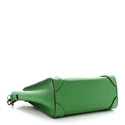 Celine Drummed Calfskin Nano Luggage Mint 4 of 11