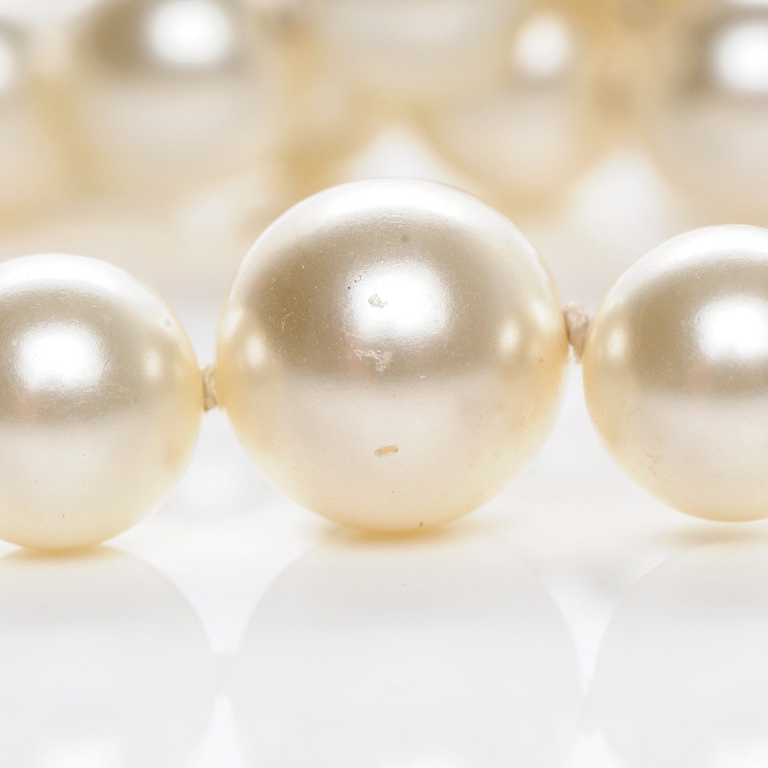 Chanel Graduated Pearl CC Long Necklace Gold 6 of 6
