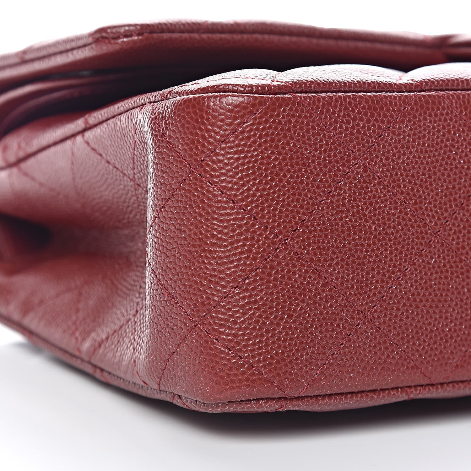 Chanel Iridescent Caviar Quilted Medium Double Flap Burgundy 8 of 9