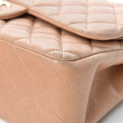 Chanel Lambskin Quilted Jumbo Double Flap Beige Clair 10 of 25