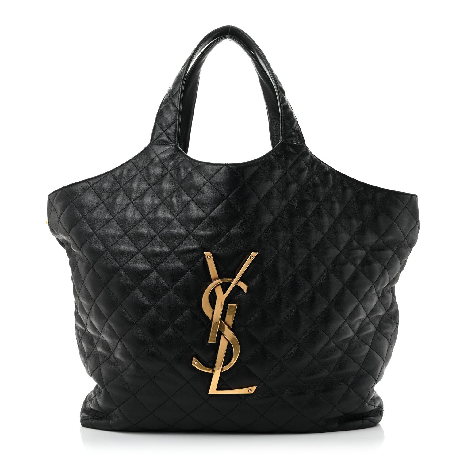 Saint Laurent Lambskin Quilted Maxi Icare Shopping Tote Black 1 of 14