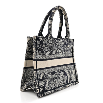Christian Dior Calfskin Dioriviera Toile De Jouy Small Book Tote With Strap Blue Multicolor 3 of 12