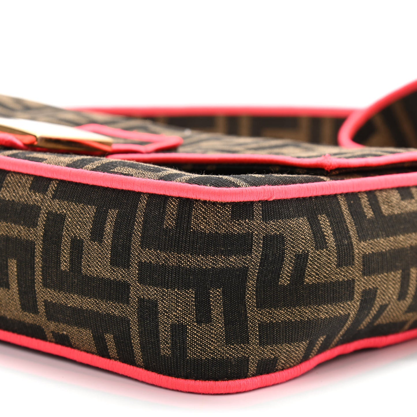 Fabric Jacquard FF 1974 Baguette Tobacco Moro Fuxia Fluo