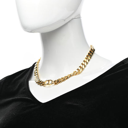 Christian Dior Metal Danseuse Etoile Chain Choker Necklace Gold 2 of 5