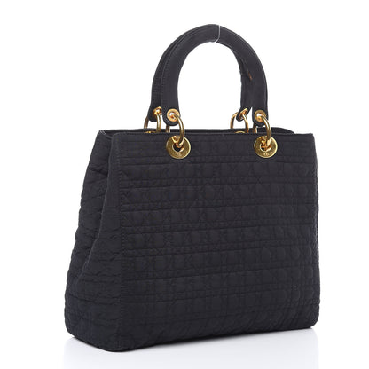 Christian Dior Nylon Cannage Large Lady Dior Black 4 of 16