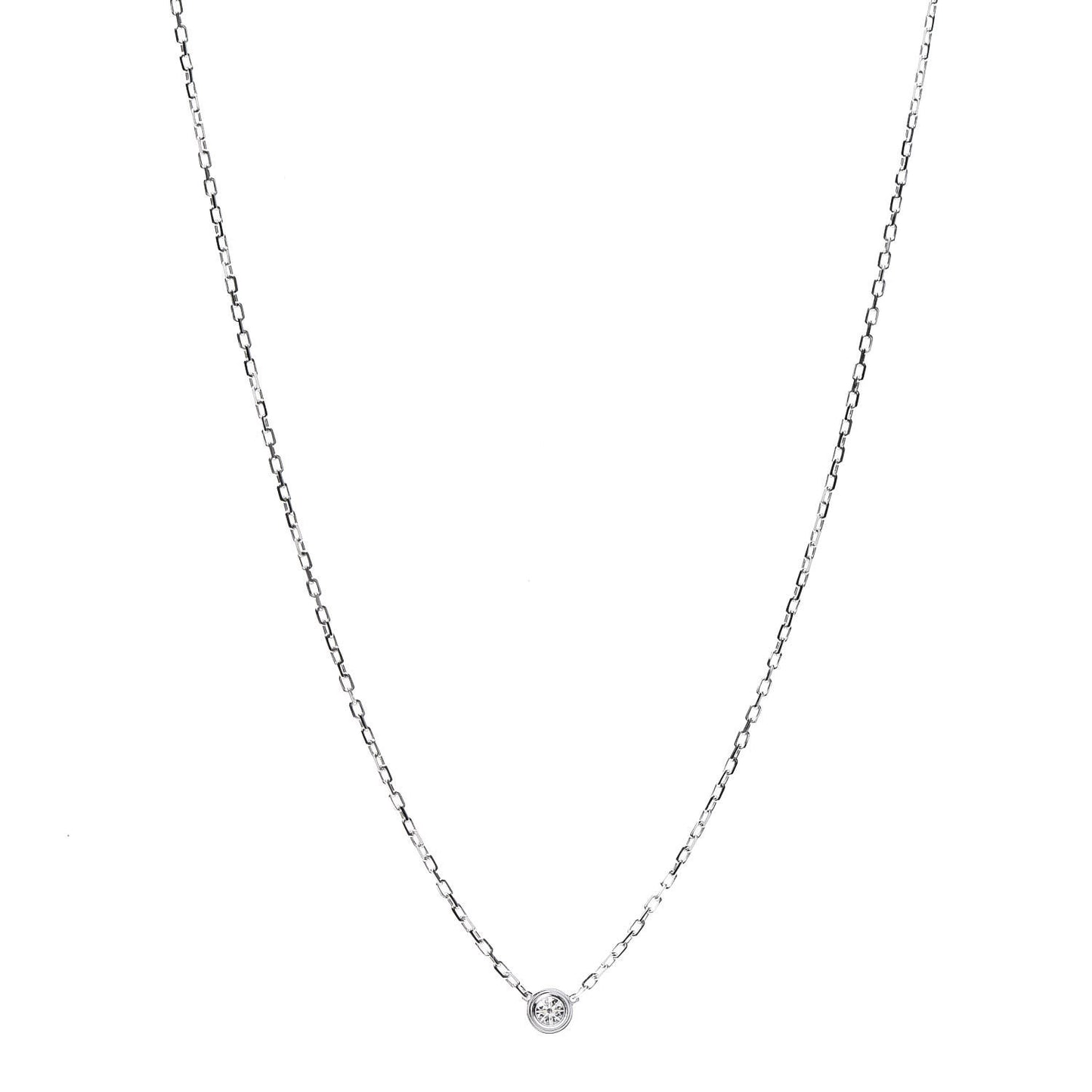 18K White Gold Diamond SM D'Amour Pendant Necklace