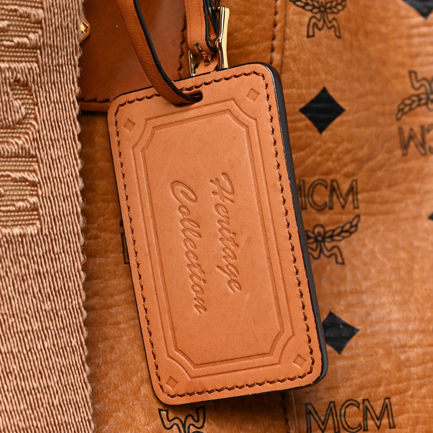 Visetos Medium Vintage Pocket Backpack Cognac