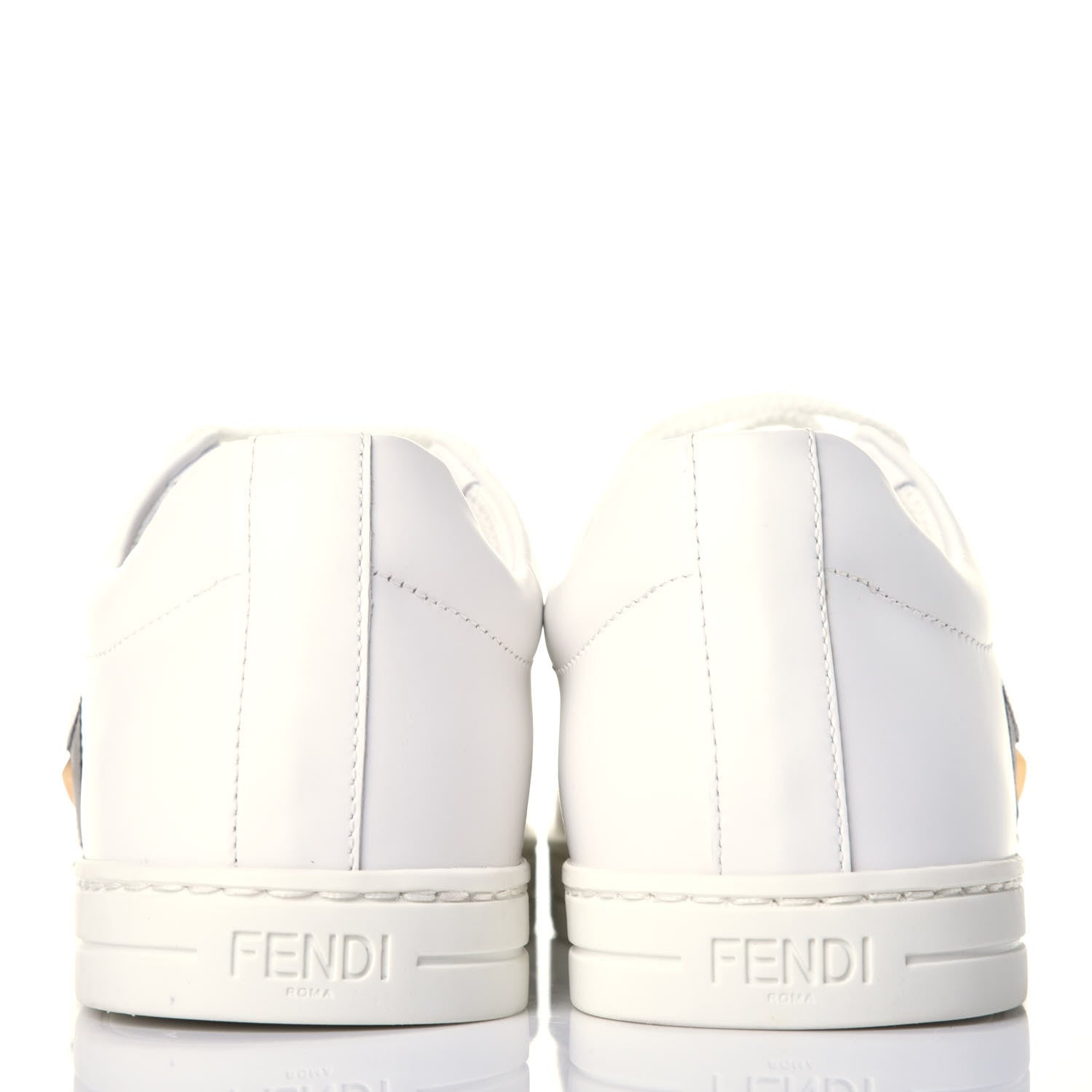 Fendi Calfskin Bugs Low Top Sneakers 35 White 5 of 10