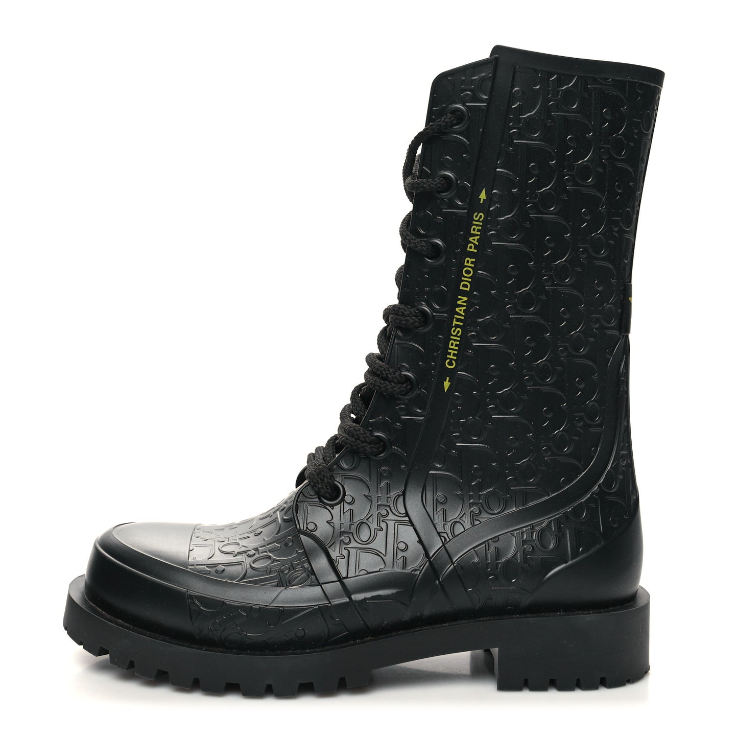 Oblique Rubber Diorcamp Boots 36 Black