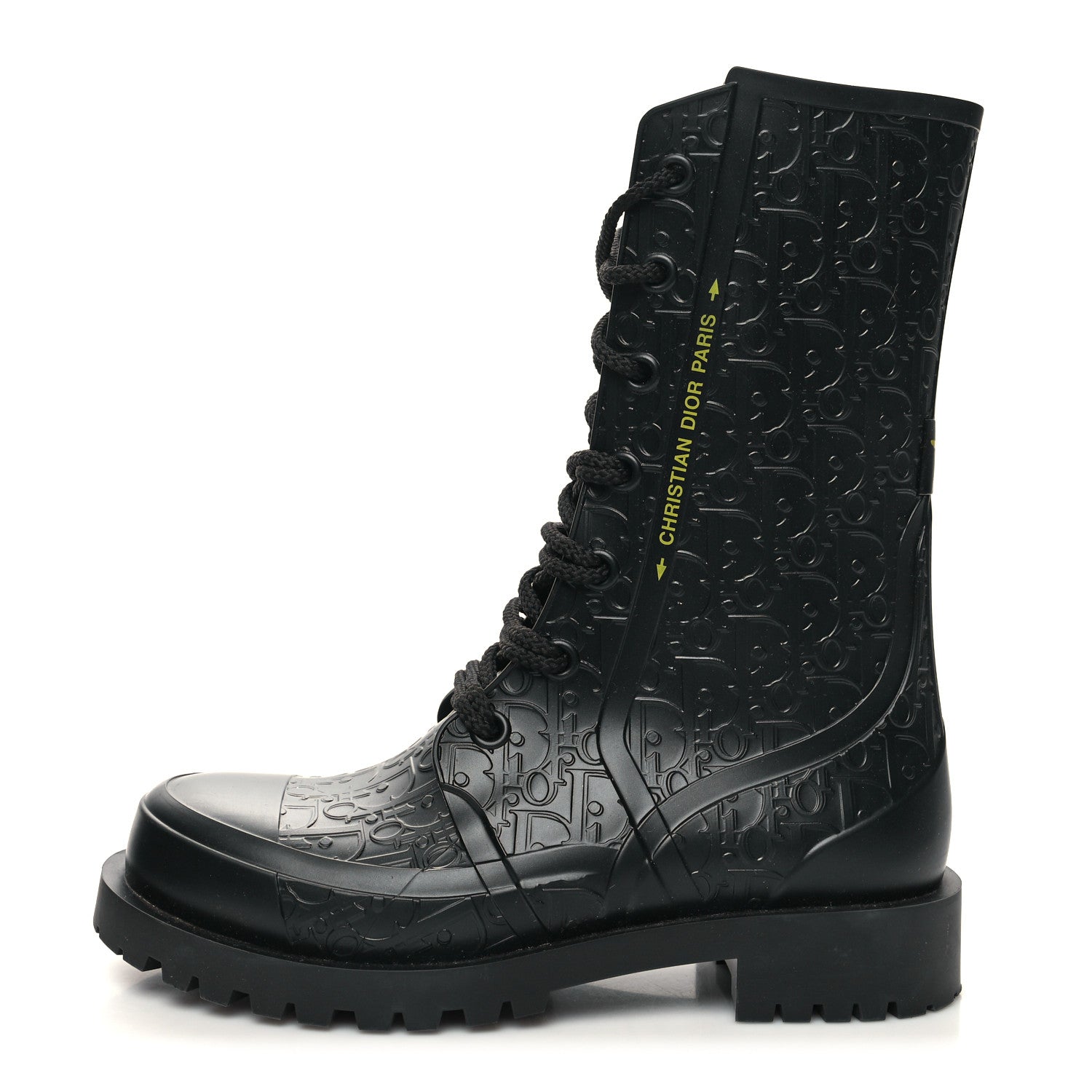 Christian Dior Oblique Rubber Diorcamp Boots 36 Black 1 of 7