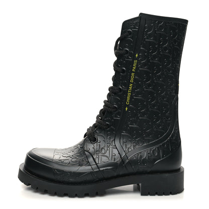Christian Dior Oblique Rubber Diorcamp Boots 36 Black 1 of 7