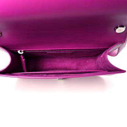 Saint Laurent Smooth Calfskin Le Carre Shoulder Bag Purple 5 of 12