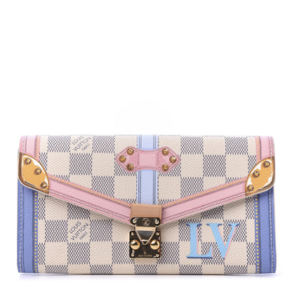 Louis Vuitton Damier Azur Summer Trunks Sarah Wallet NM 1 of 10