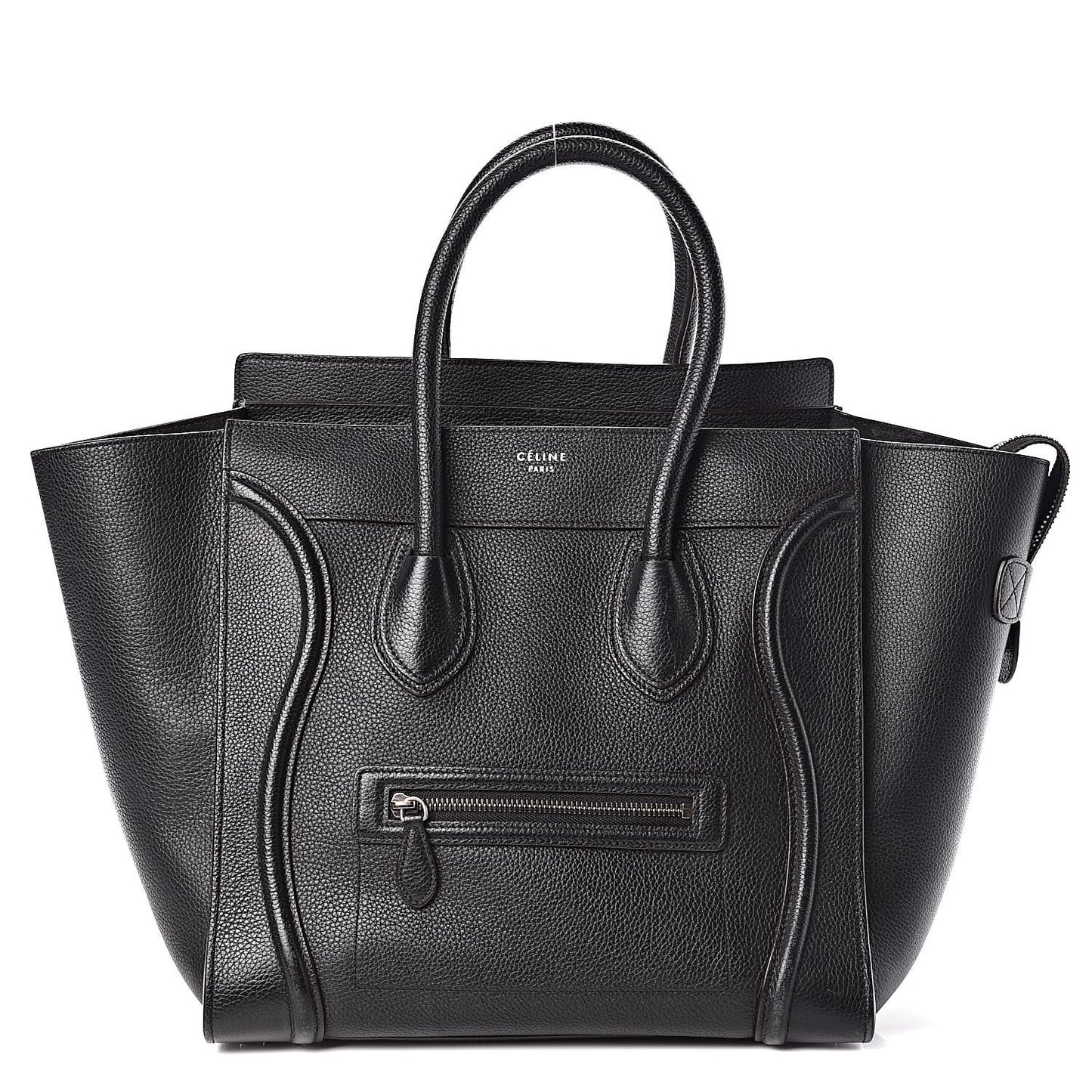 Drummed Calfskin Mini Luggage Black