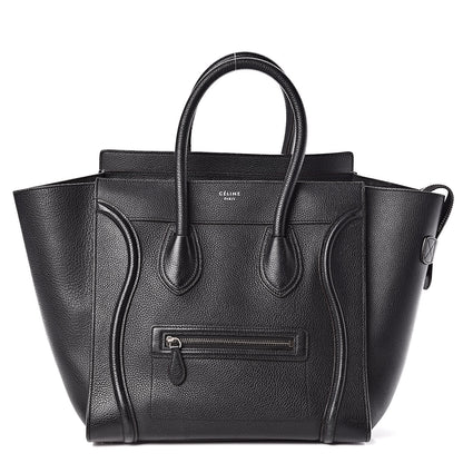 Celine Drummed Calfskin Mini Luggage Black 1 of 20