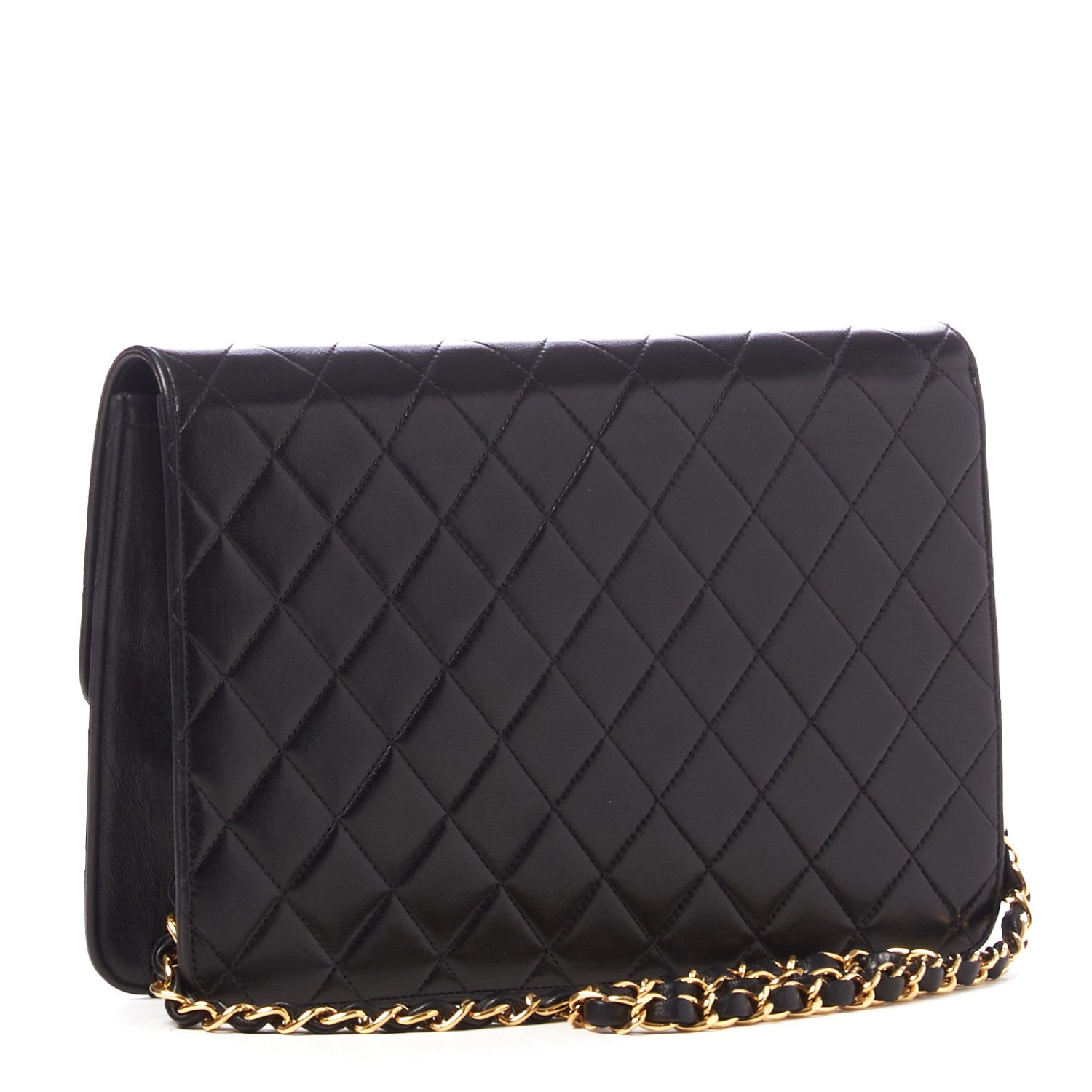 Chanel Lambskin Quilted Medium Single Flap Black 2 of 9